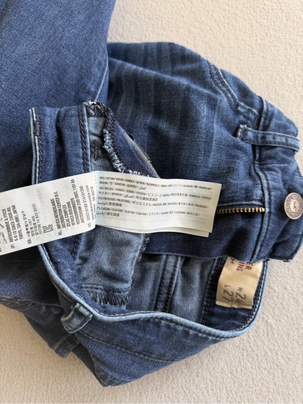 Hollister Jean Legging High Rise w24/27 Women's Blue Stretch Denim - Picture 5 of 11